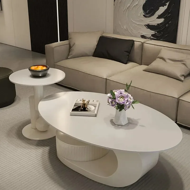 

Designer Furniture for Home Living Room Marble Side Table Folding Coffee Simple White Minimalist Modern Nordic Round Tavolino Da