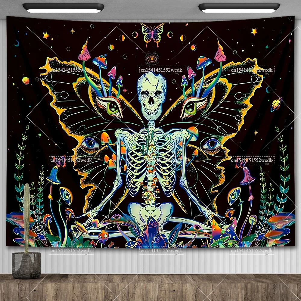 VIKAMA Psychedelic Mushroom Colorful Tapestry Wall Hanging, 6 Designs, Wall Decor for Bedroom Living Room Dorm