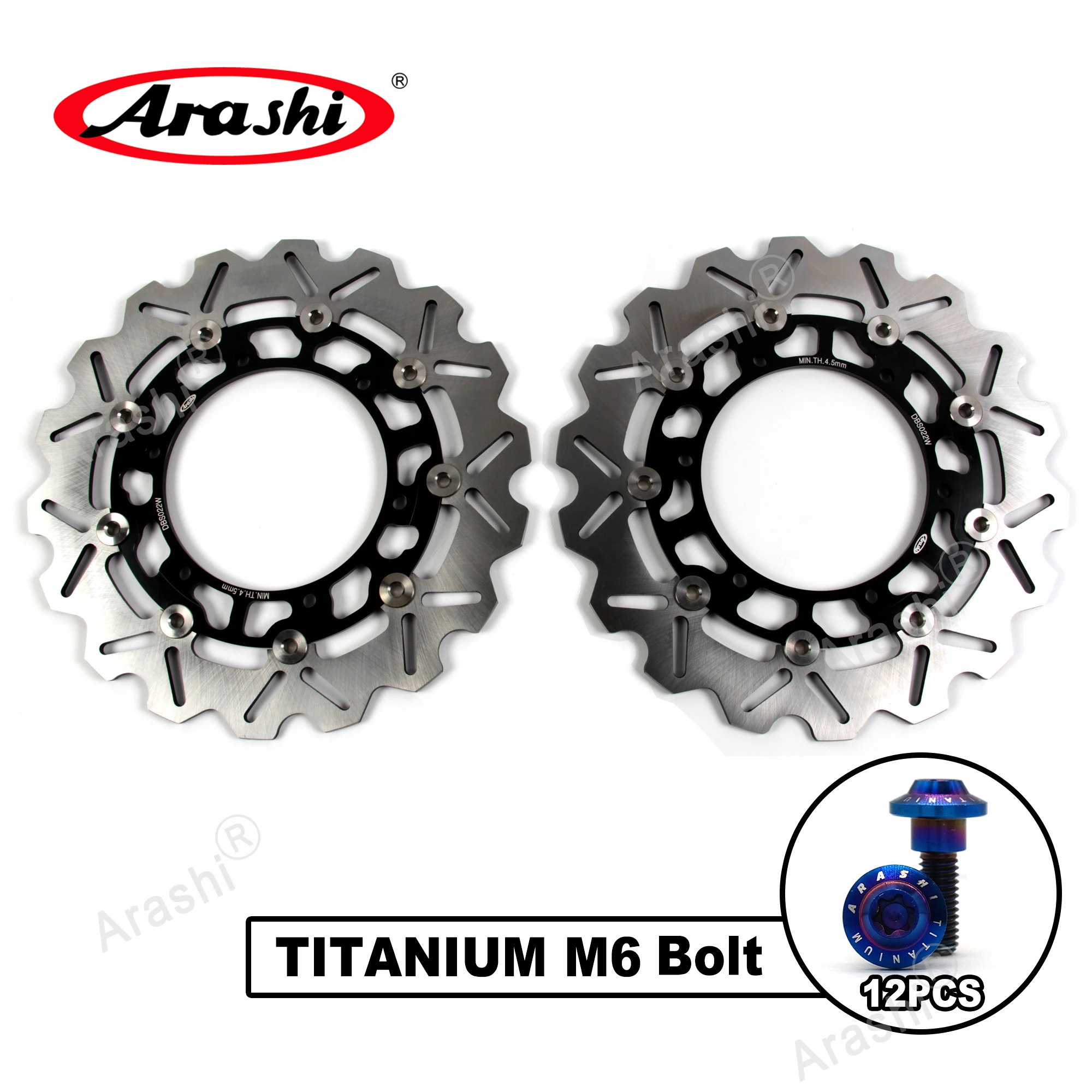 Arashi CNC Full Floating Front Brake Disc Rotor Disk For YAMAHA BT BULLDOG 1100 2002-2006 / XVZ VENTURE ROYALE 1200 1984-1987