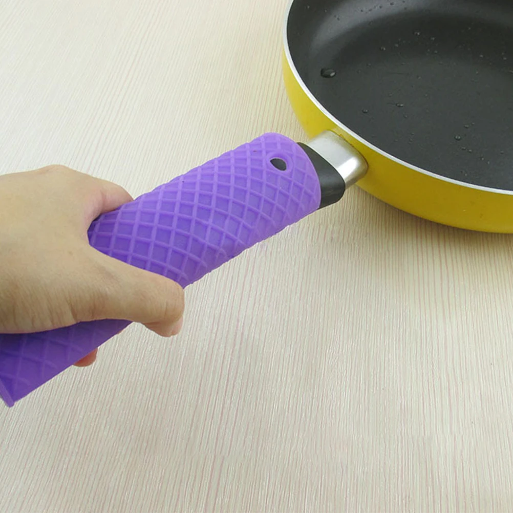 

Silicone Hot Handle Holder Premium Heat Resistant Soft Touch Cover Kitchen Accessories for Copper Pans Cast Iron Skillets