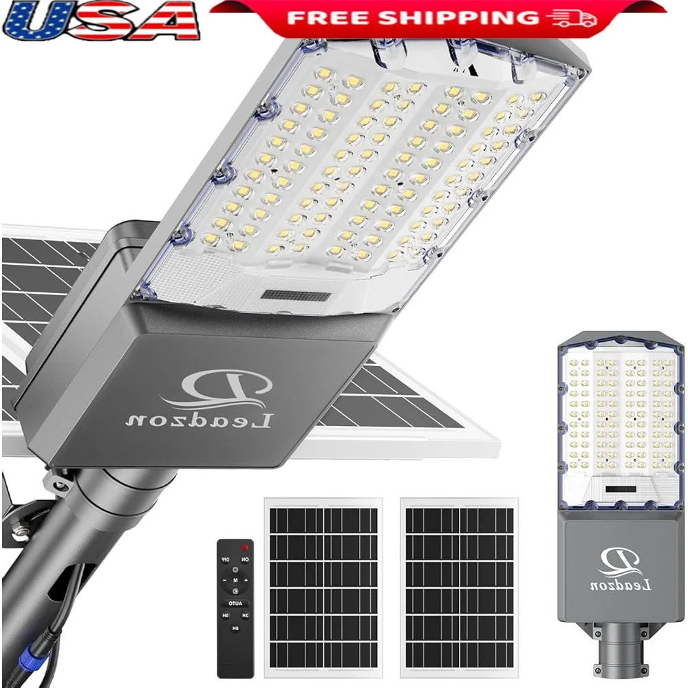 

7000W Solar Street Light Outdoor Waterproof 650000LM LED Flood Light with Remote Control Motion Sensor Timer Auto Lighting