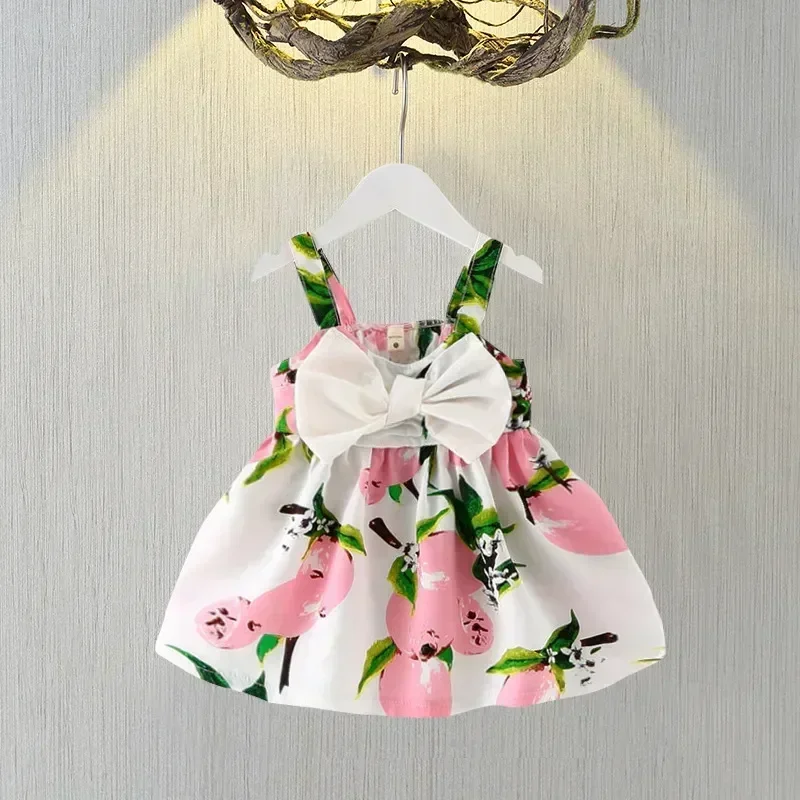 

Summer Baby Girl Dress Lemon Print Newborn Infant Dresses Christening Gowns Princess Birthday Dress for Baby Girl