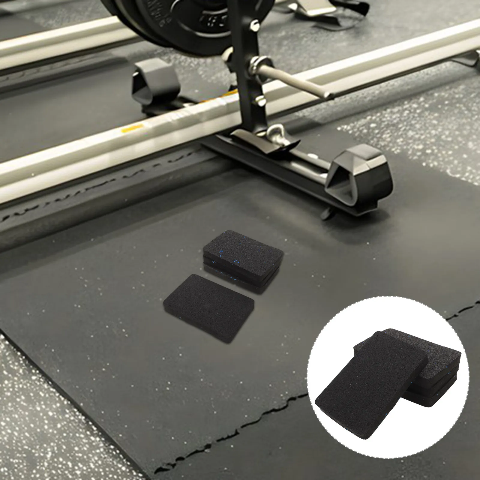 

Комплект из 4 резиновых накладок для беговой дорожки: шумопоглощающие, амортизирующие, для защиты пола, антивибрационные, для домашнего спортзала и фитнеса