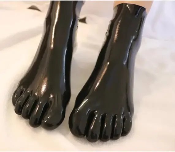 Latex Stocking 5 Toes Socks Sexy Seamless Cosplay Sock Fetish