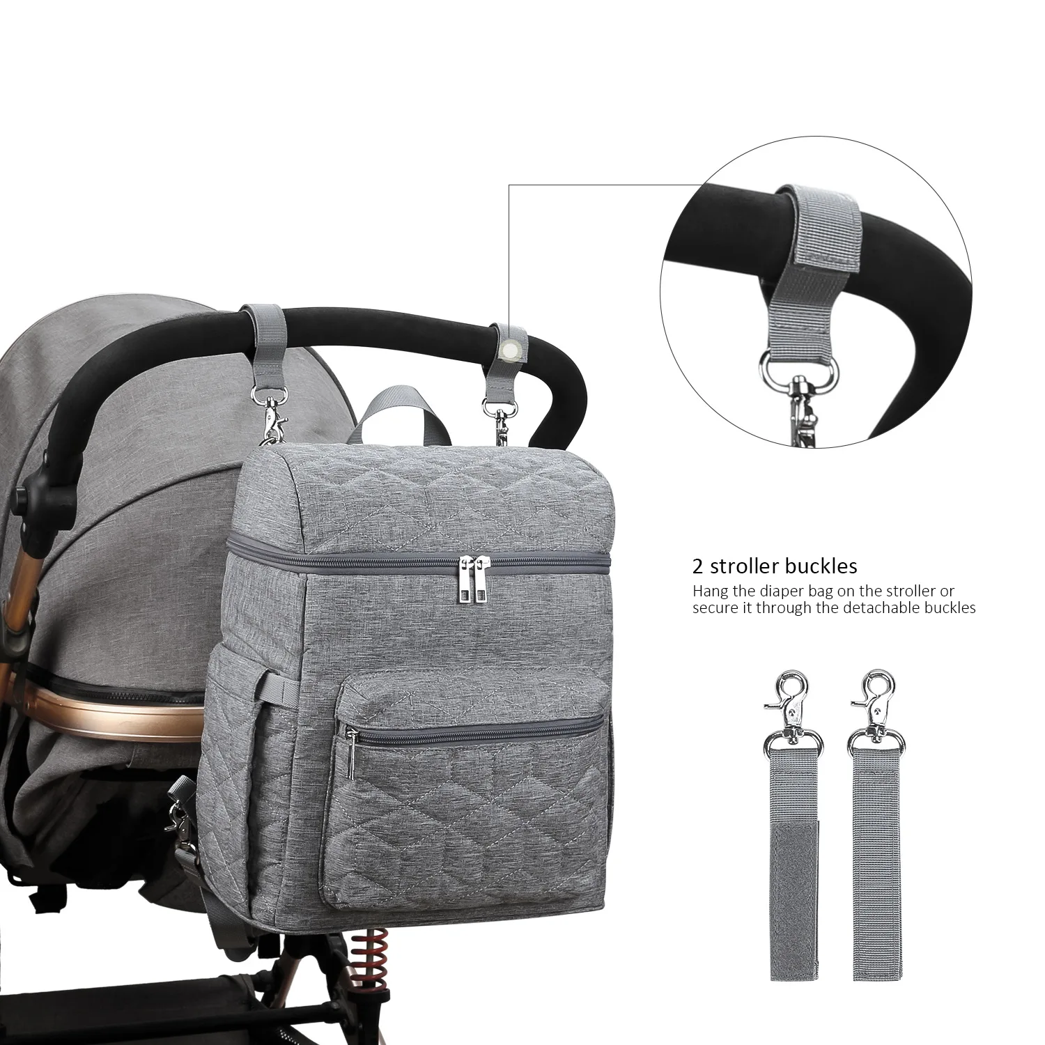 Large Capacity Multifunctional Changing Backpack,Stylish Waterproof Diaper Bag Backpack Mother Newborn Portable Travel Changing