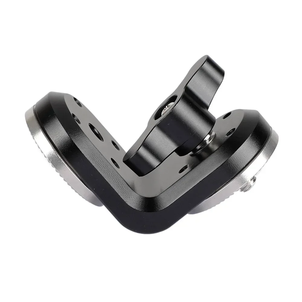 Dual ARRI Rosettes Extension Mount Connector With Central M6 Thread & Adjustable Thumb Knob For Camera Rig Handle Grip