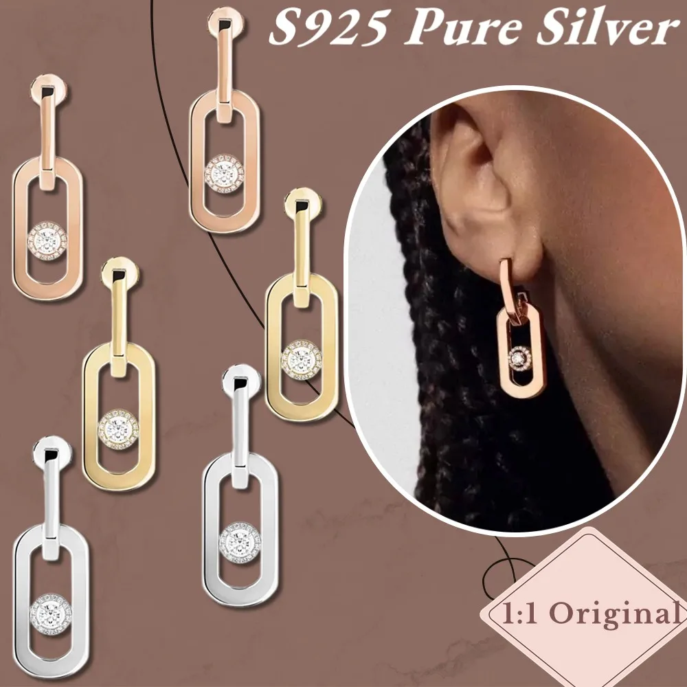 Dazzling original SO MOVE XL PENDANT EARRINGS Earrings Sterling Silver 925 Luxury woman Jewelry Accessories