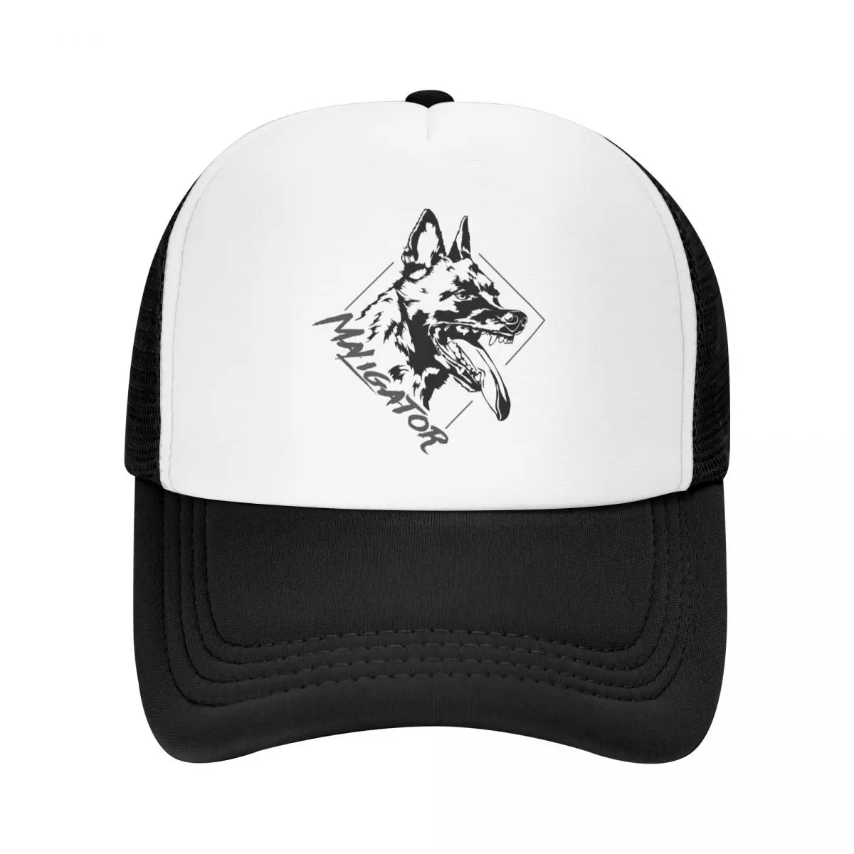 

Custom Malinois Maligator Dog Baseball Cap Sun Protection Adjustable Belgian Shepherd Trucker Hat Spring Personalized Dad Hat