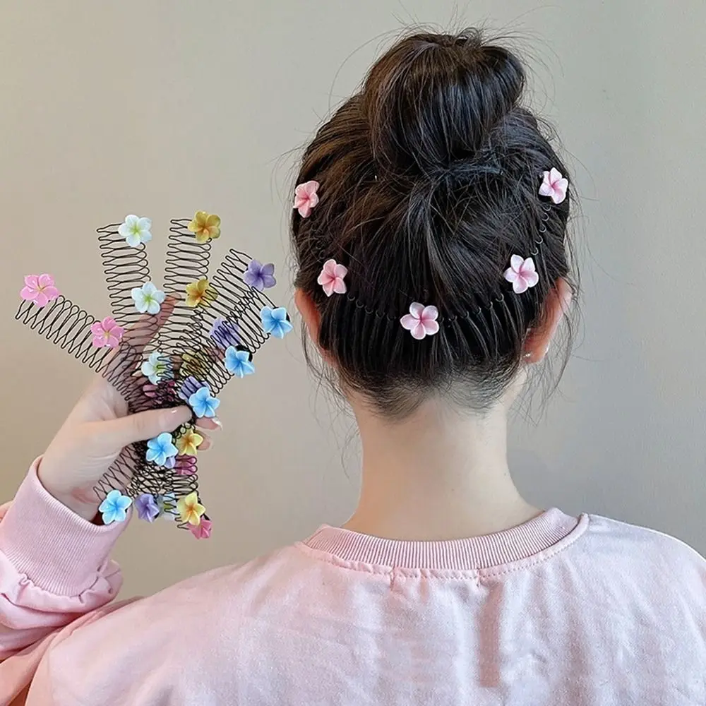 

Spring U Shape Hair Styling Comb Headband Fixed Combs Invisible Extra Hair Holder Hair Accessories Headwear Flower Hairpin Women
