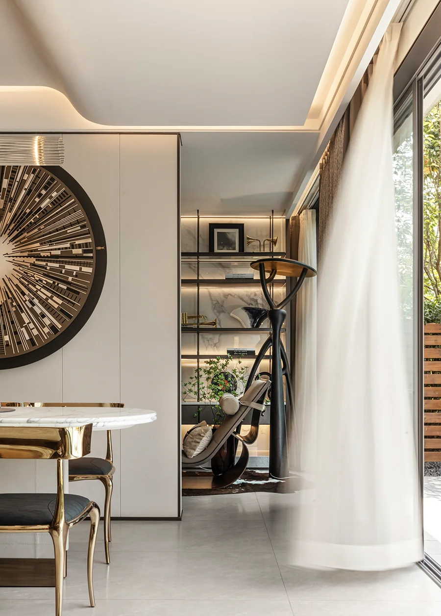 상하이 라이트 스타일 인테리어 디자인 빌라 거실 고급 제품 맞춤형 주택 건축 도면 평면도