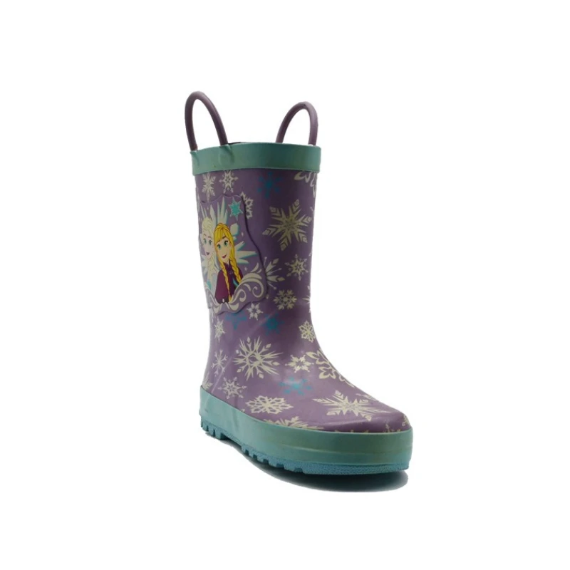 Frozen Cartoon Regenstiefel, wasserdichte rutschfeste Schuhe für Mädchen, Kindermuster-Design, Outdoor-Bekleidung