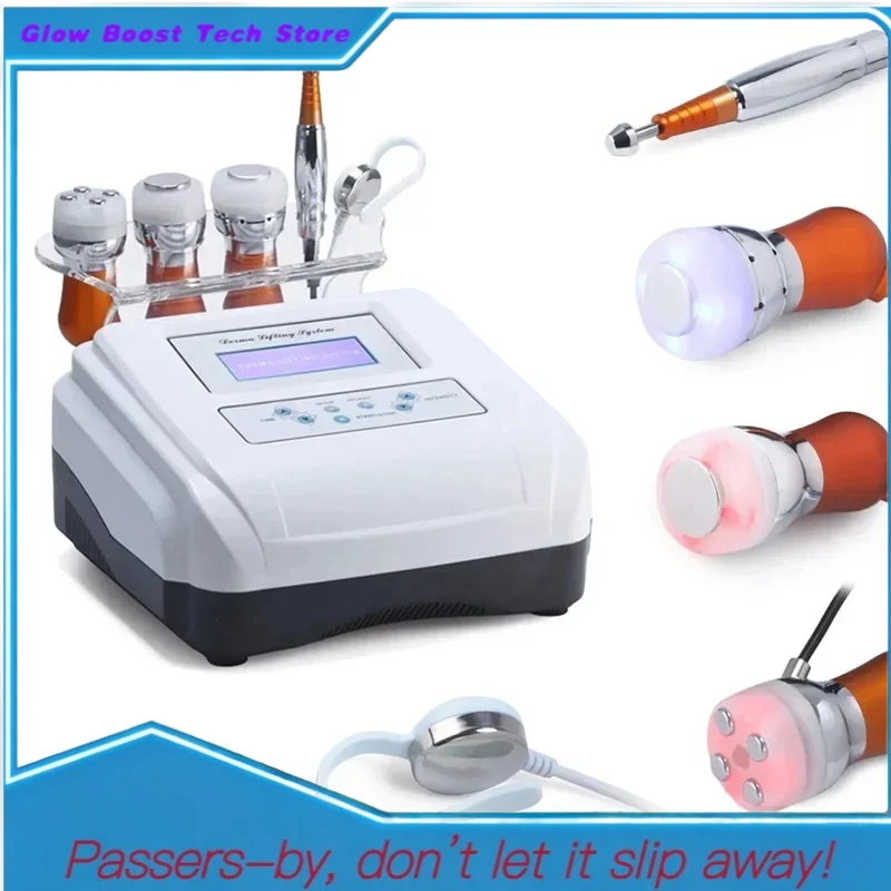 

Glow 5 In 1 Mesotherapy Body And No-Needle Skin Care Beauty Device EMS Electroporation Anti-Aging Face Lit