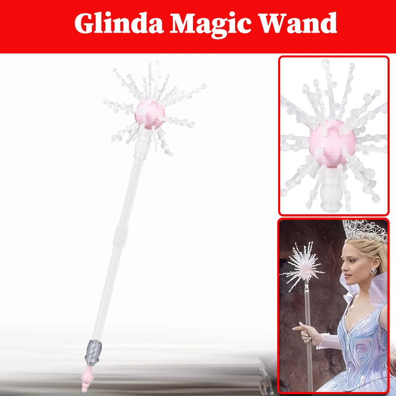 

Glinda Pink Ball Magic Wand Cosplay Wicked 2 For Good Costume Props Female Adult Women Disguise Magic Cane Halloween Accessories