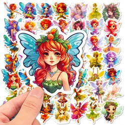 Angel Wing Fairy Girl Stickers Pack para Kid, Cartoon Graffiti Decalques, Scrapbooking, Bagagem, Laptop, Parede, Papelaria, Adesivo, 10 Pcs, 50Pcs