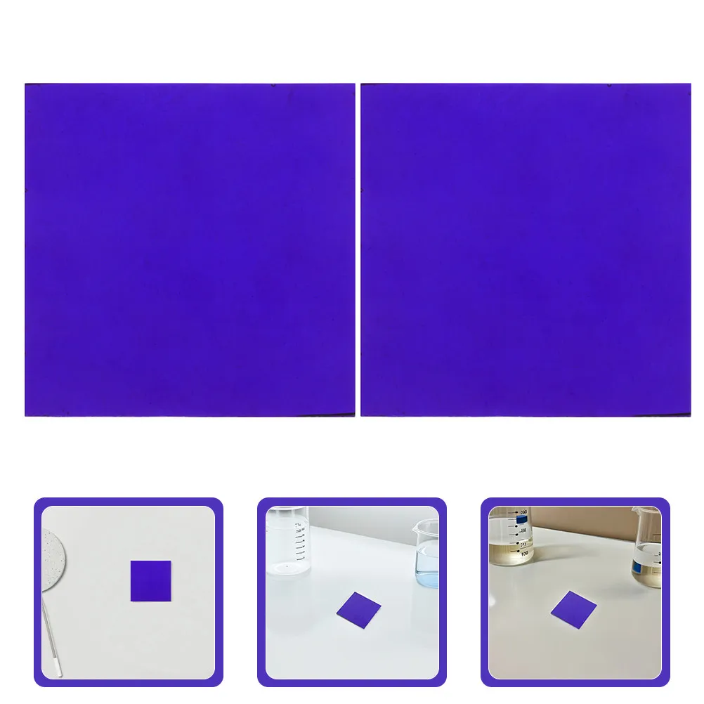 2Pcs Blue Cobalt Glass Sheets 5x5cm for Flame Test Experiments Chemistry Education Lab Equipment Flame Color Reaction Accessory