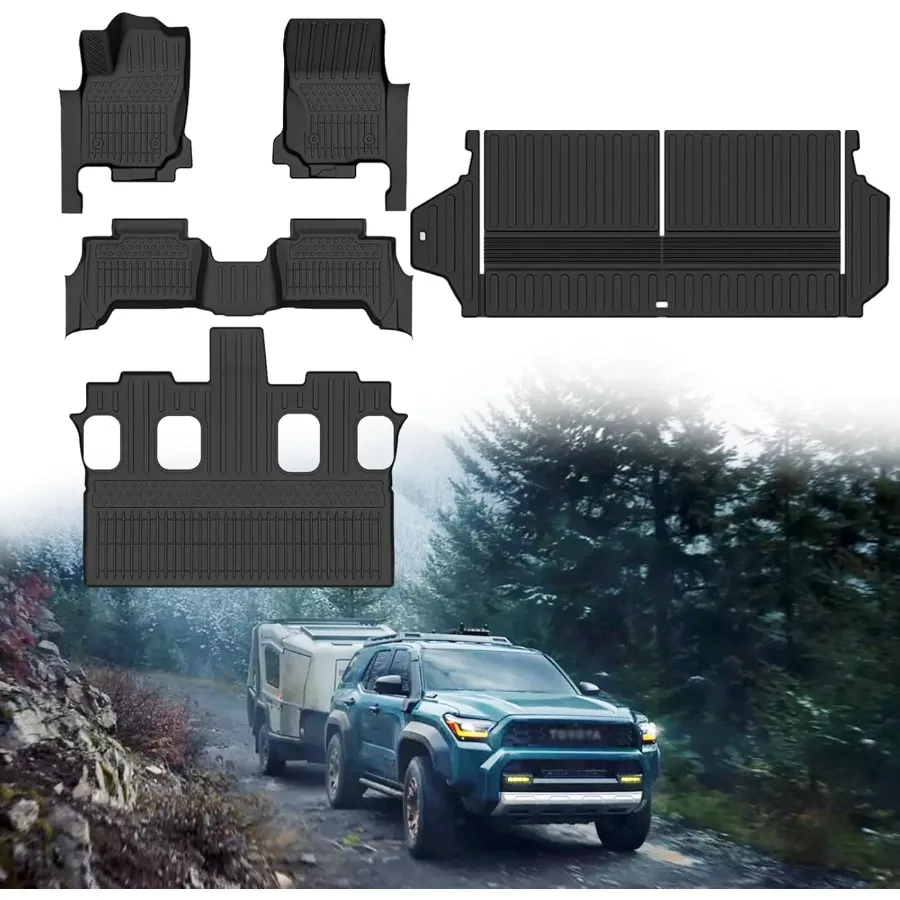 

Всепогодные коврики Cargo Liner для 2025 2026 4Runner 7 мест SR5 Limited TPE Резиновые напольные вкладыши противоскользящие полный комплект Automot