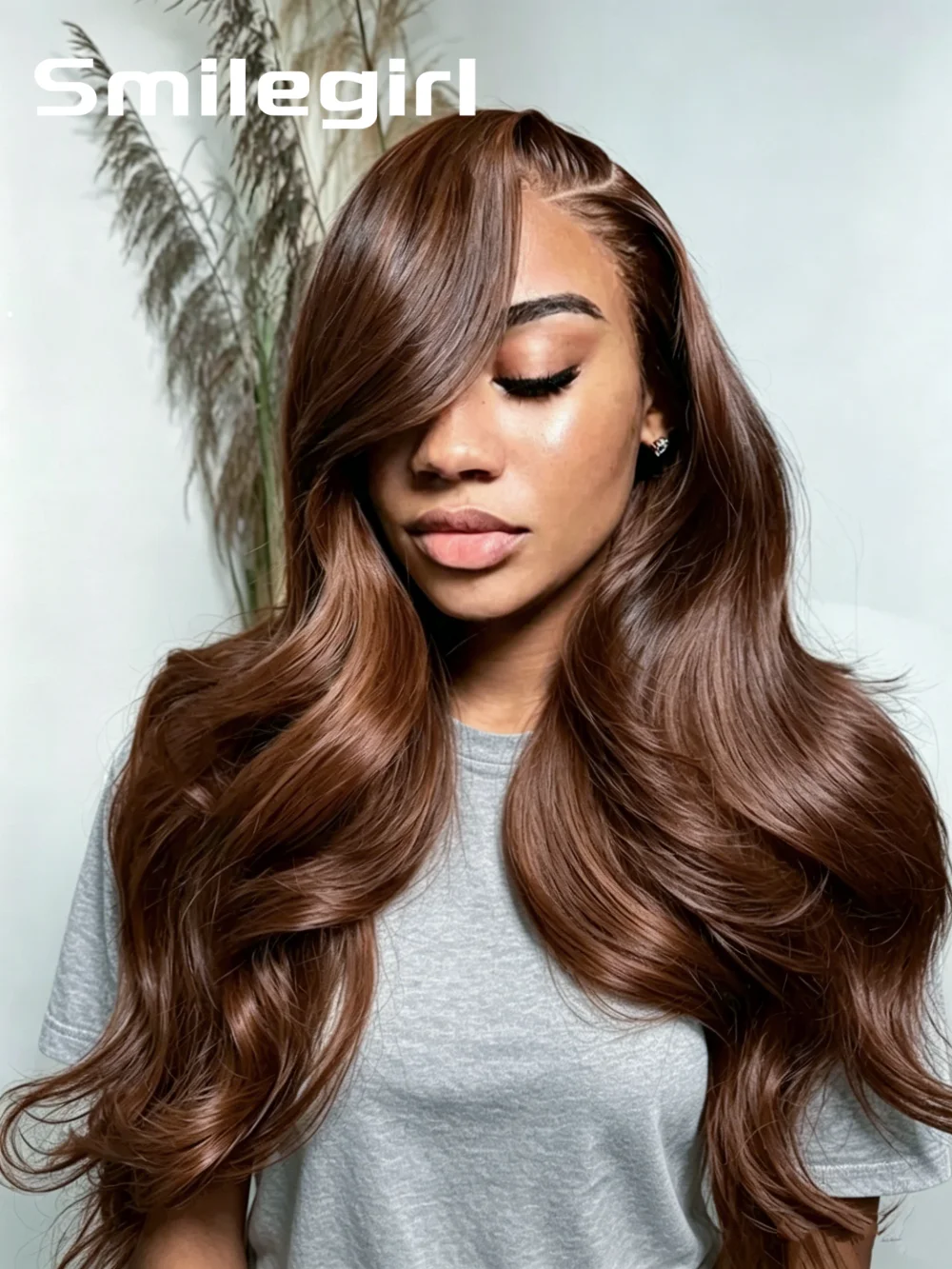 

Chocolate Brown Body Wave Human Hair Wigs 30 36 Inch 13X6 Hd Lace Frontal Wig 200 Density Lace Front Wig Colored Preplucked Brazilian Wigs
