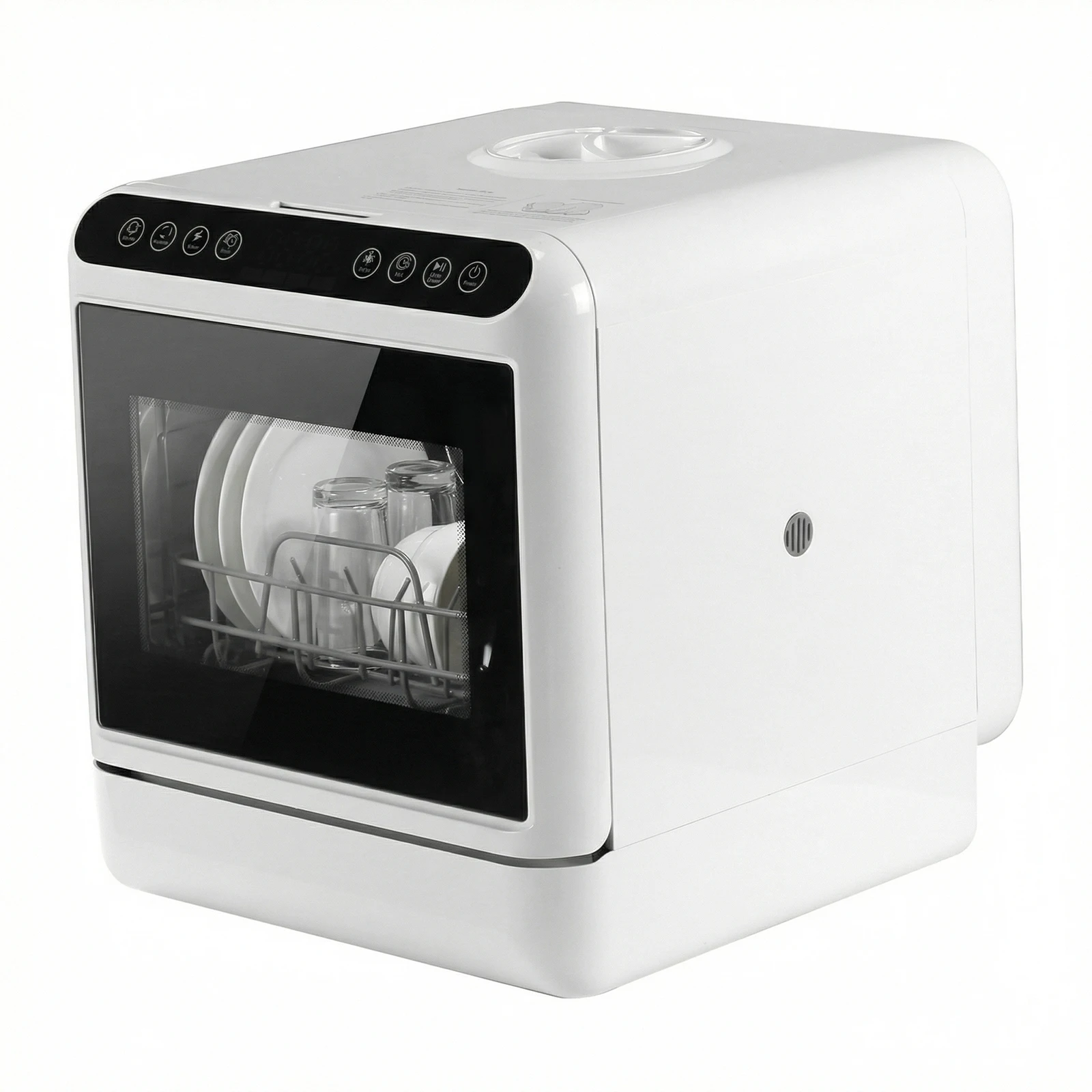 

Настольная мини-посудомоечная машина 360, не требующая подключения к водопроводу ° Двойная функция распыления и высокотемпературной сушки воздухом для квартир и автодомов