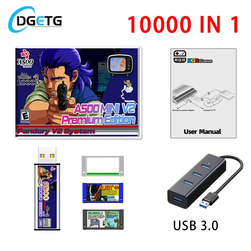 

Новый USB-накопитель 10000 в 1, игровой, V2 128G, USB-накопитель для подружки 500, игровая мини-консоль в стиле ретро