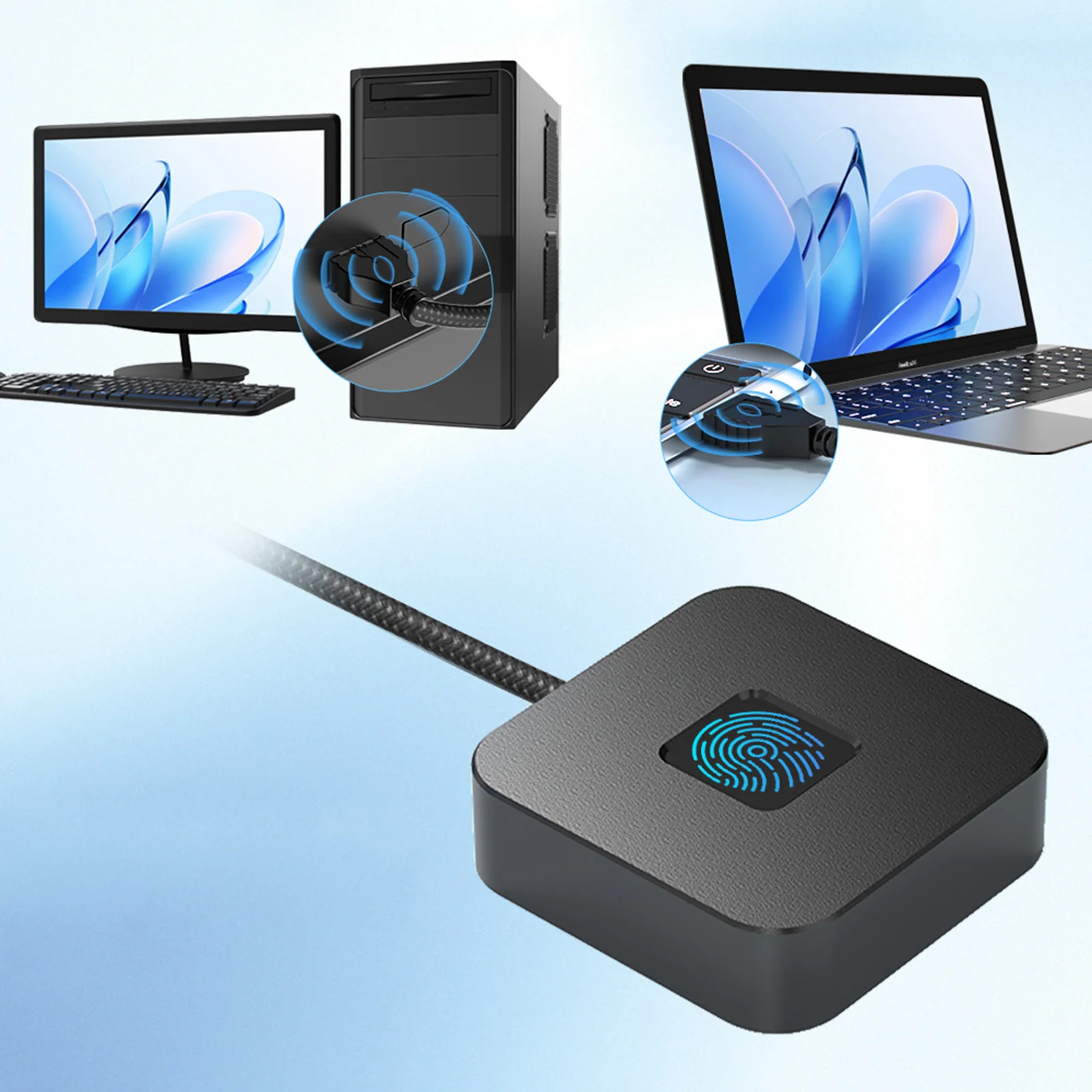 USB Fingerprint Reader with Fast 50ms Matching Support Windows 10 11 Enhanced Security Biometric Authentication Device