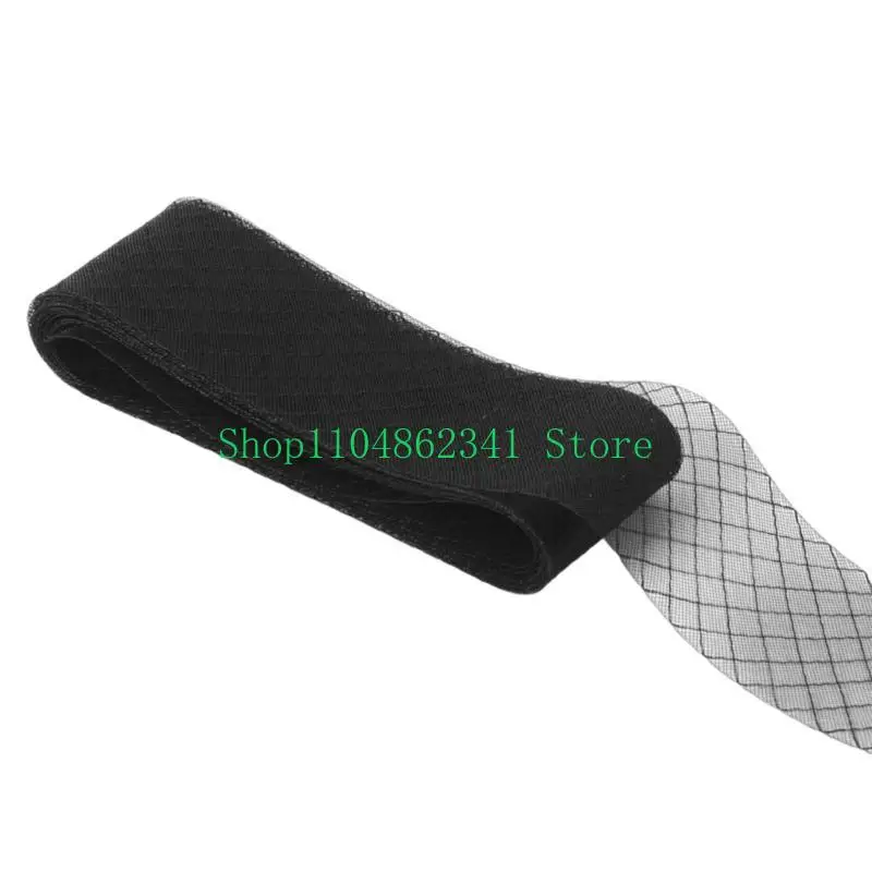 652F Elastic Mesh Ribbon Binding Veil for Sinamay Fascinator Hat Crafting Materials view 2