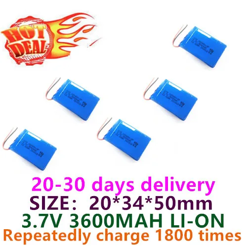 特別なリチウムポリマー電池パック103450-2p 203450 v 3.7 mah