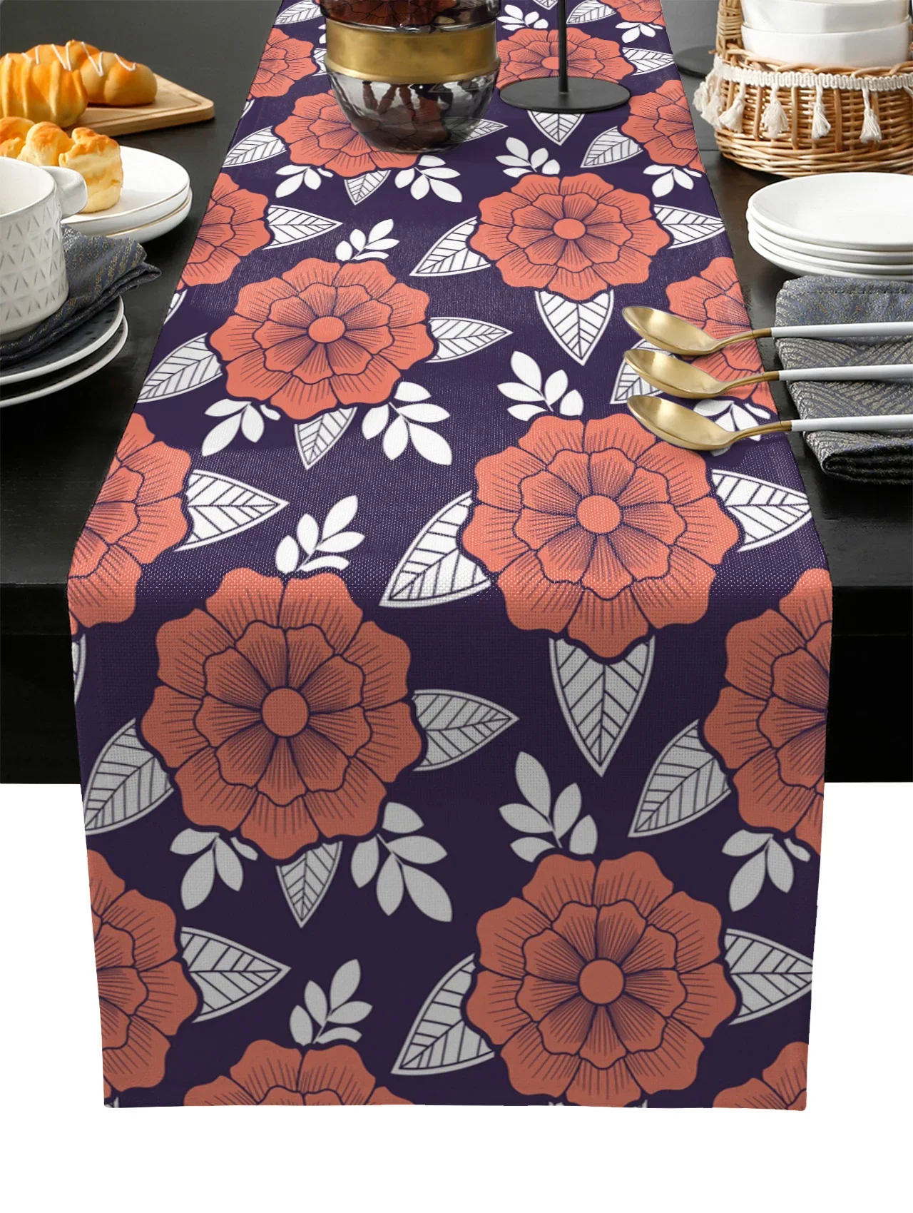 Simple and Retro Table Runner Wedding Festival Table Decoration Home Decor Kitchen Table Runners Placemats