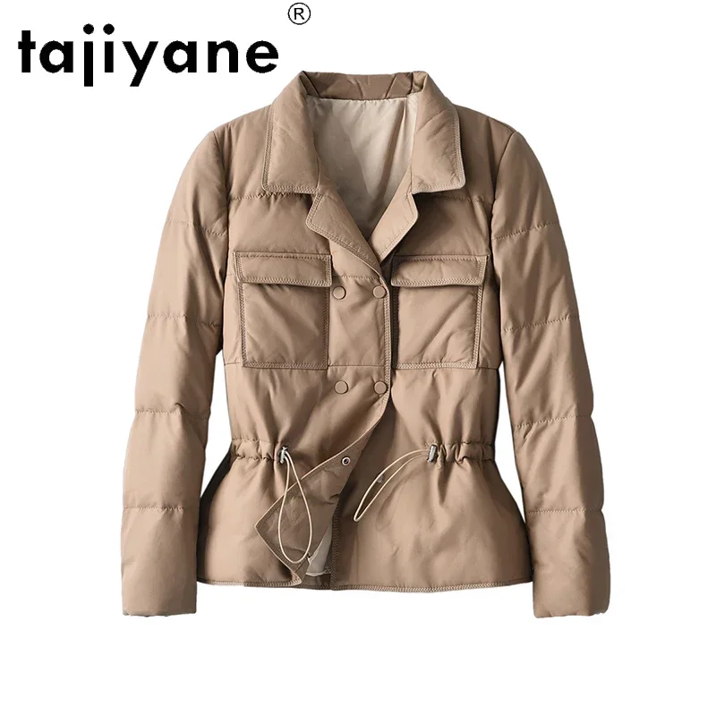 Tajiyane – veste en duvet de canard blanc pour femme, manteaux et vestes d'hiver 2020 en peau de mouton véritable, vêtements Mujer Parkas TN1208, 90%