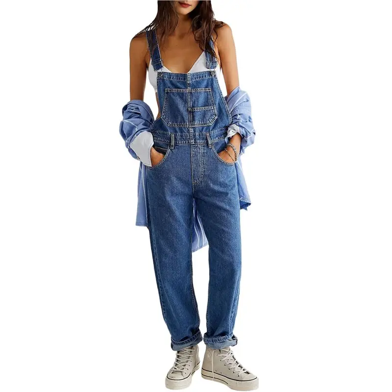 

Женские джинсовые комбинезоны ABRT с регулируемыми бретелями и карманами, модные