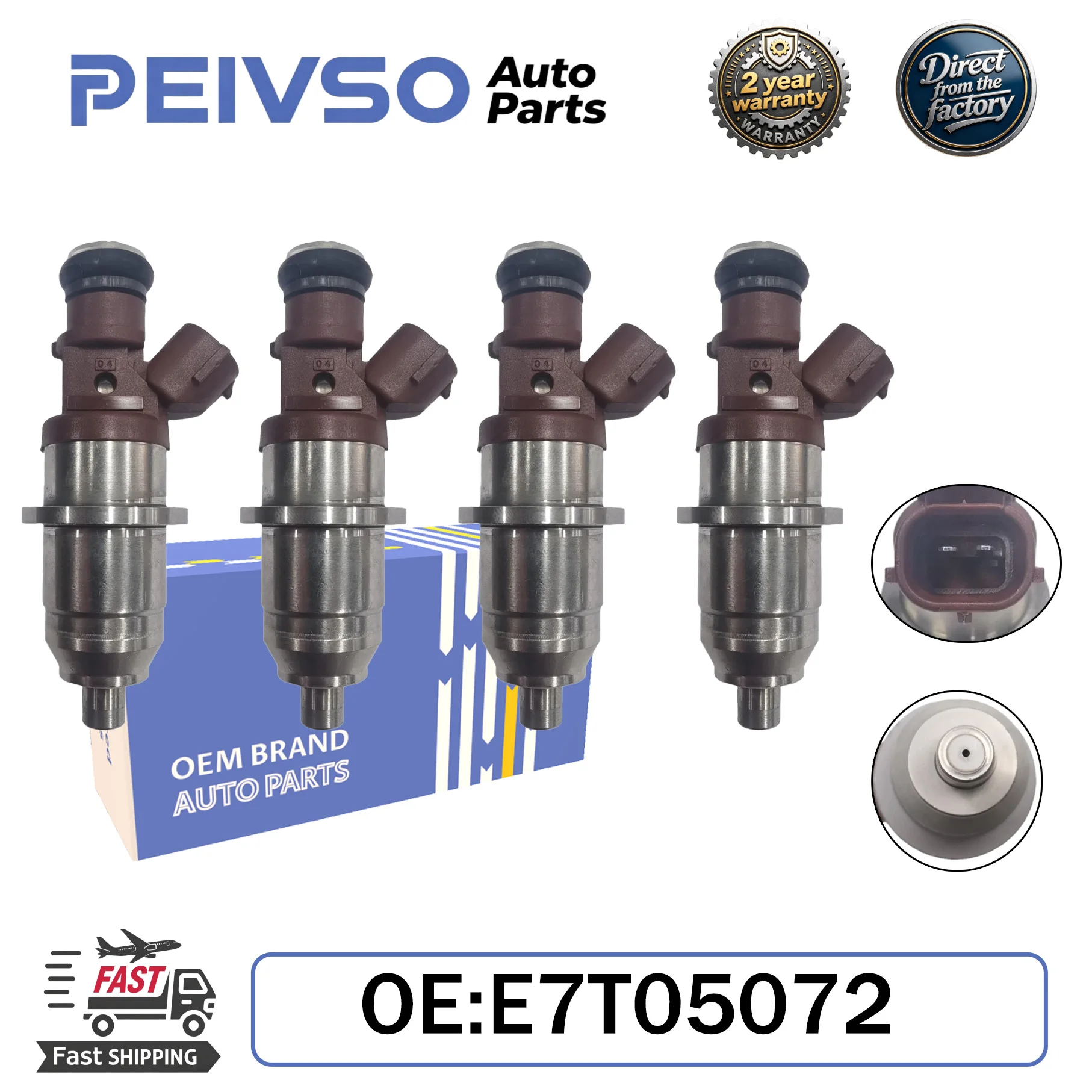 

PEIVSO 4x Fuel Injectors E7T05072 MR560553 1465A005 DIM1100G For Mitsubishi Pajero IO H67W H77W 4G93 4G94 Pajero Pinin 2.0L