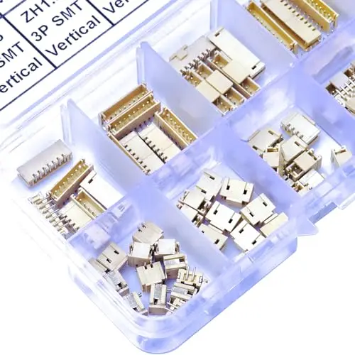 

ZH1.5 SMT Header JST 1.5mm Pitch IC Socket Plug Adapter, JST-ZH SMT Surface Mount Top Type Vertical Header for PCB