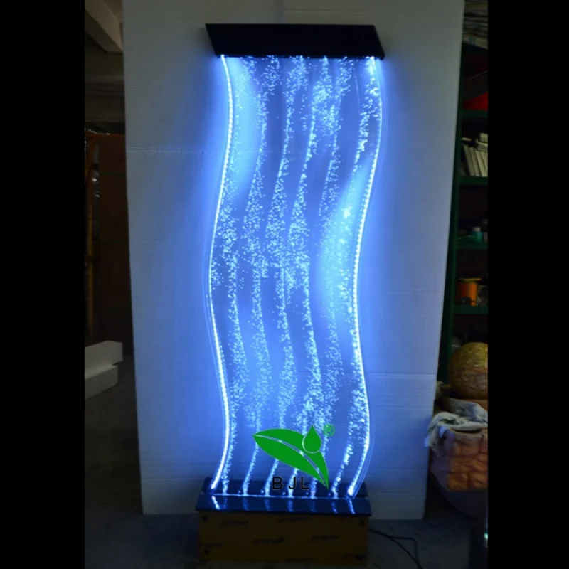 (Customized) luxury glowing LED s shape water bubble wall home decoration