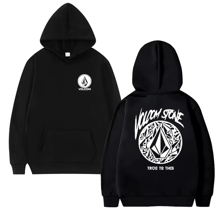 Volcom Sudadera con capucha para hombre, sudadera de manga larga, moda Hip-hop, informal, calle, exterior, ropa deportiva de otoño e invierno