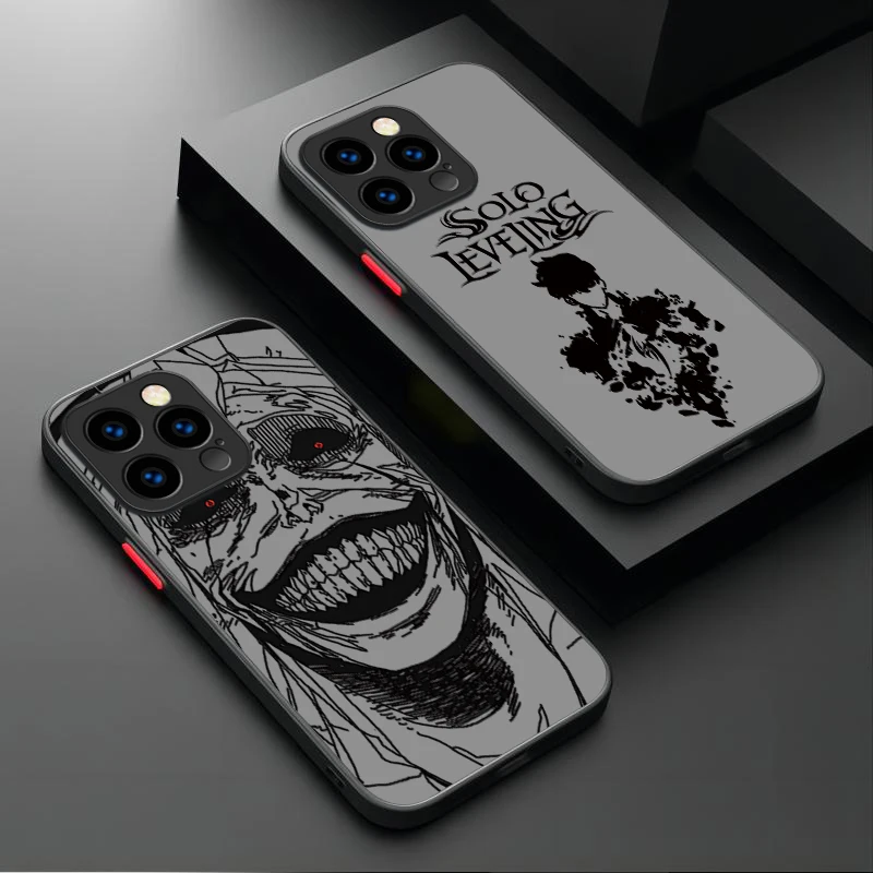 Anime S-Solo Droelings Phone Case, iPhone 16, 15, 14, 13, 12, 11 Pro Max, X, Poly, XS, 7, 8 Plus, SE, Antichoc, 256 Hard PC Cover, 2020