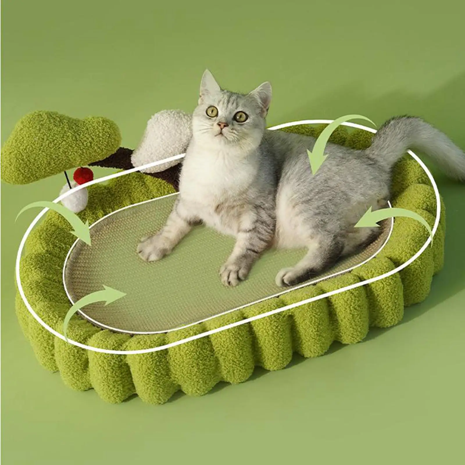 Cat Scratcher Kitten Scratching Lounge Bed Wear-resistant Cat Grind Claw Interactive Toy for Cat Kitty Playing Pet Supplies