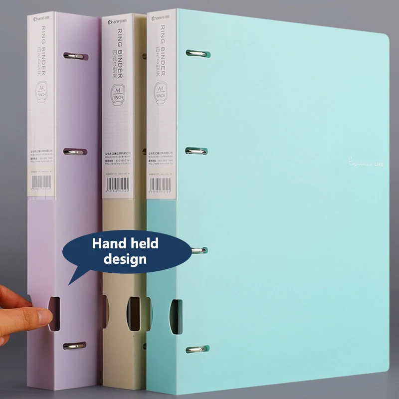 

Durable A4 4-Holes D-Type Folder, Ideal for Storing Loose-Leaf Papers, Manage Office Documents