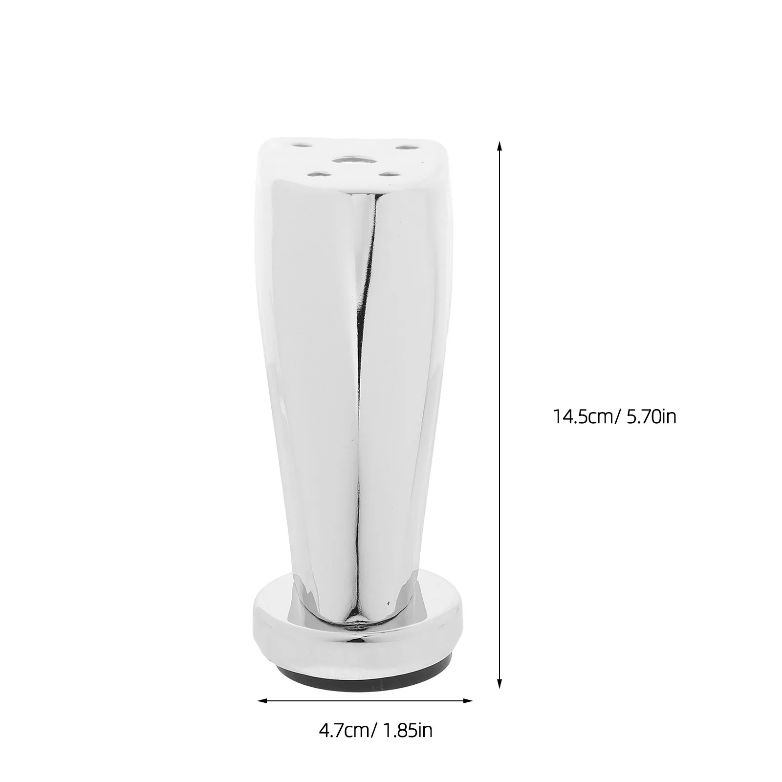 4Pcs Metal Furniture Legs Heavy Duty Chrome Sofa Feet Replacement Table Legs Cabinet Dresser Bench Metal Furniture Risers