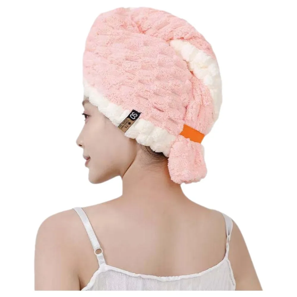 Reusable Extra Large Quick-Dry Hair Towel Thick Soft Super Absorbent Microfiber Turban Anti Slip with Wide Brim