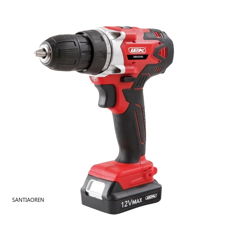 

2025Rechargeable Lithium Battery 12V Performer Electric Drill Machine Variable Speed Brush Motor Tool Cordless Drill