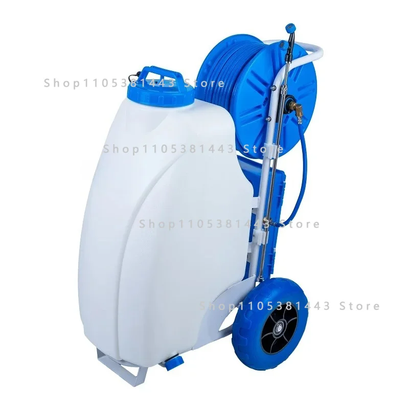 Portable Battery Powered Hand Push Agricultural Sprayer With Wheels 45L 12V Electric Trolley Sprayer