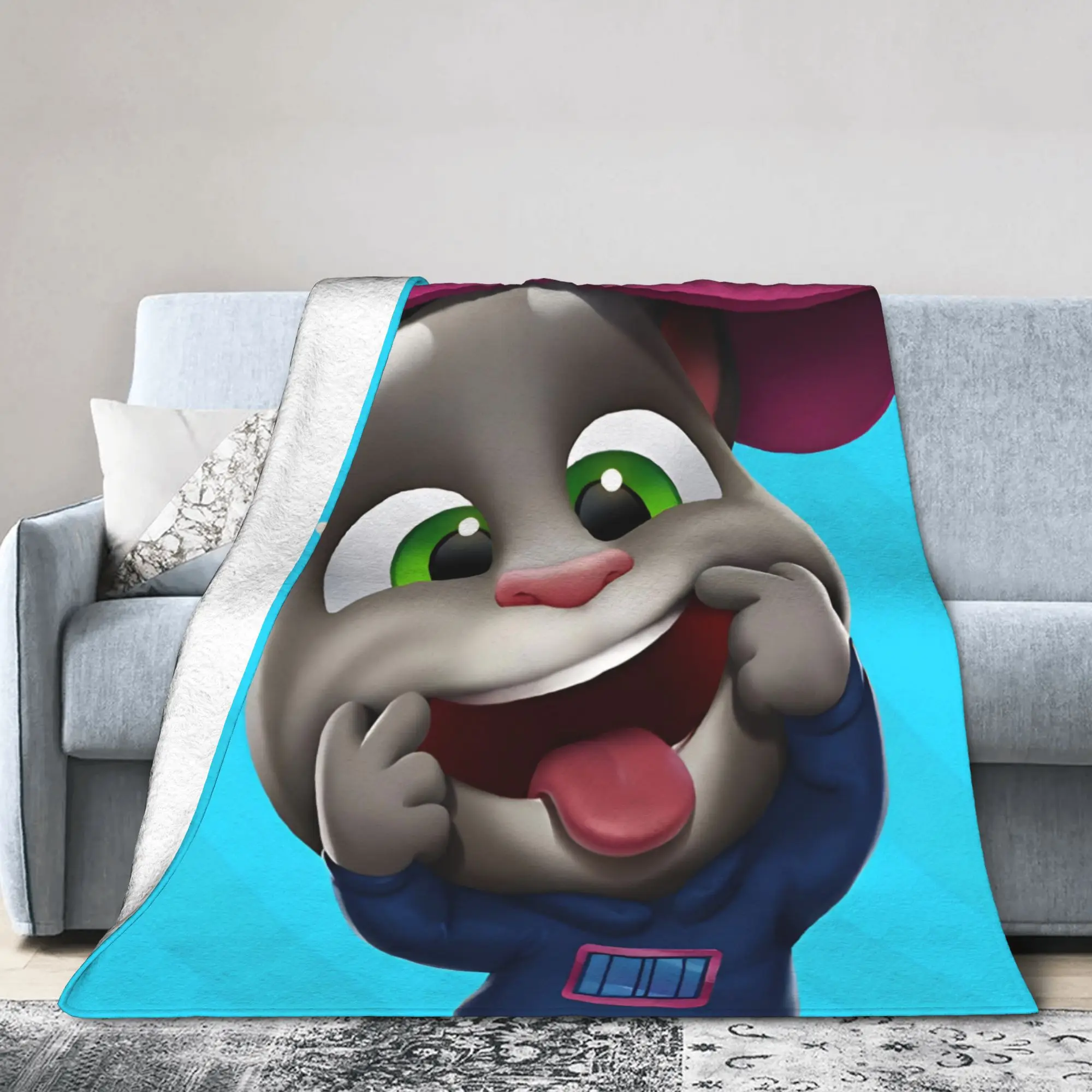 Relax T-Talking T-Tom And F-Friends Blanket Stuff Bed Decorative  Throws And Blankets Super Warm Flannel for Car
