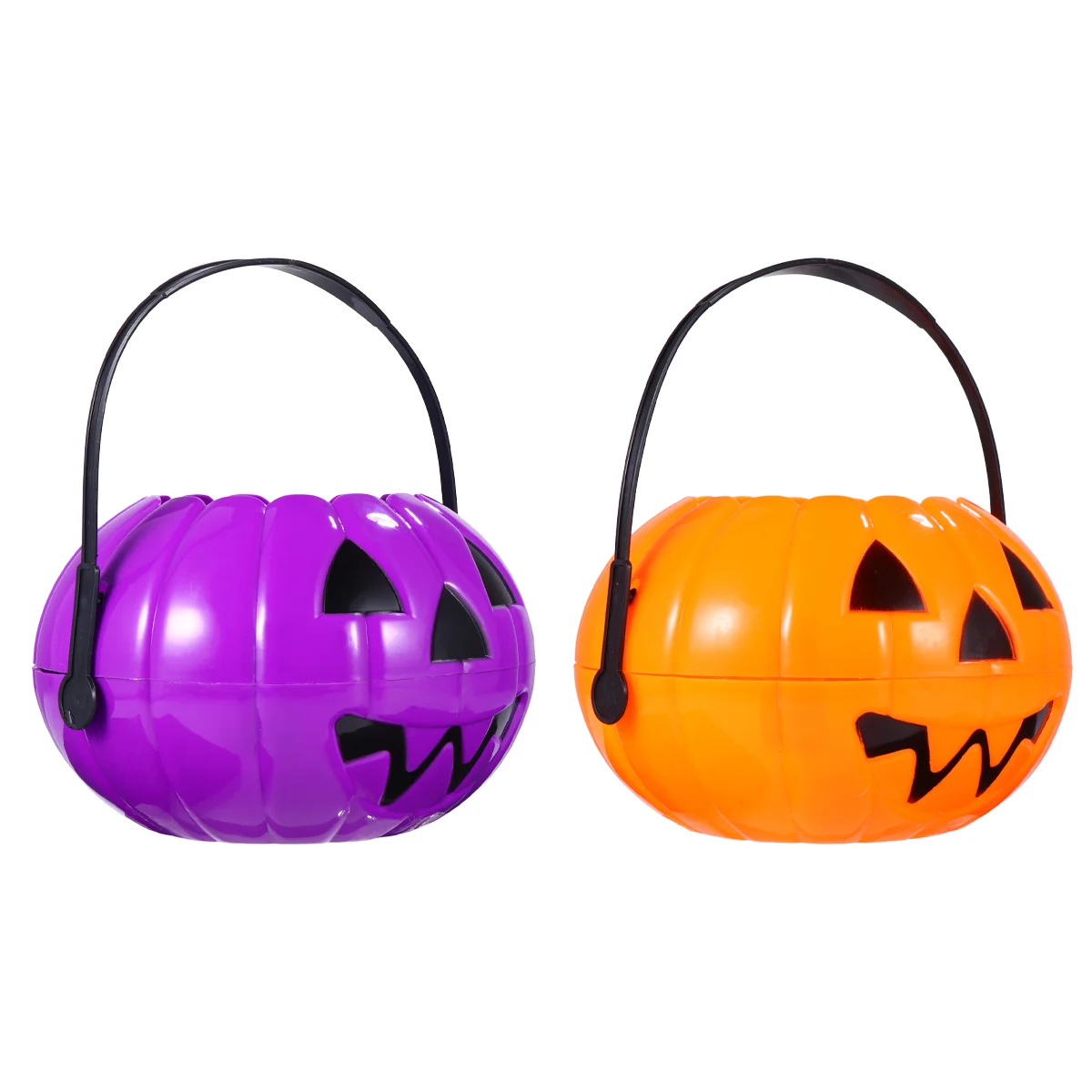 Trick Treat Candy Bag Pumpkin Bucket Halloween Decor Outdoor Kettle Holder Child