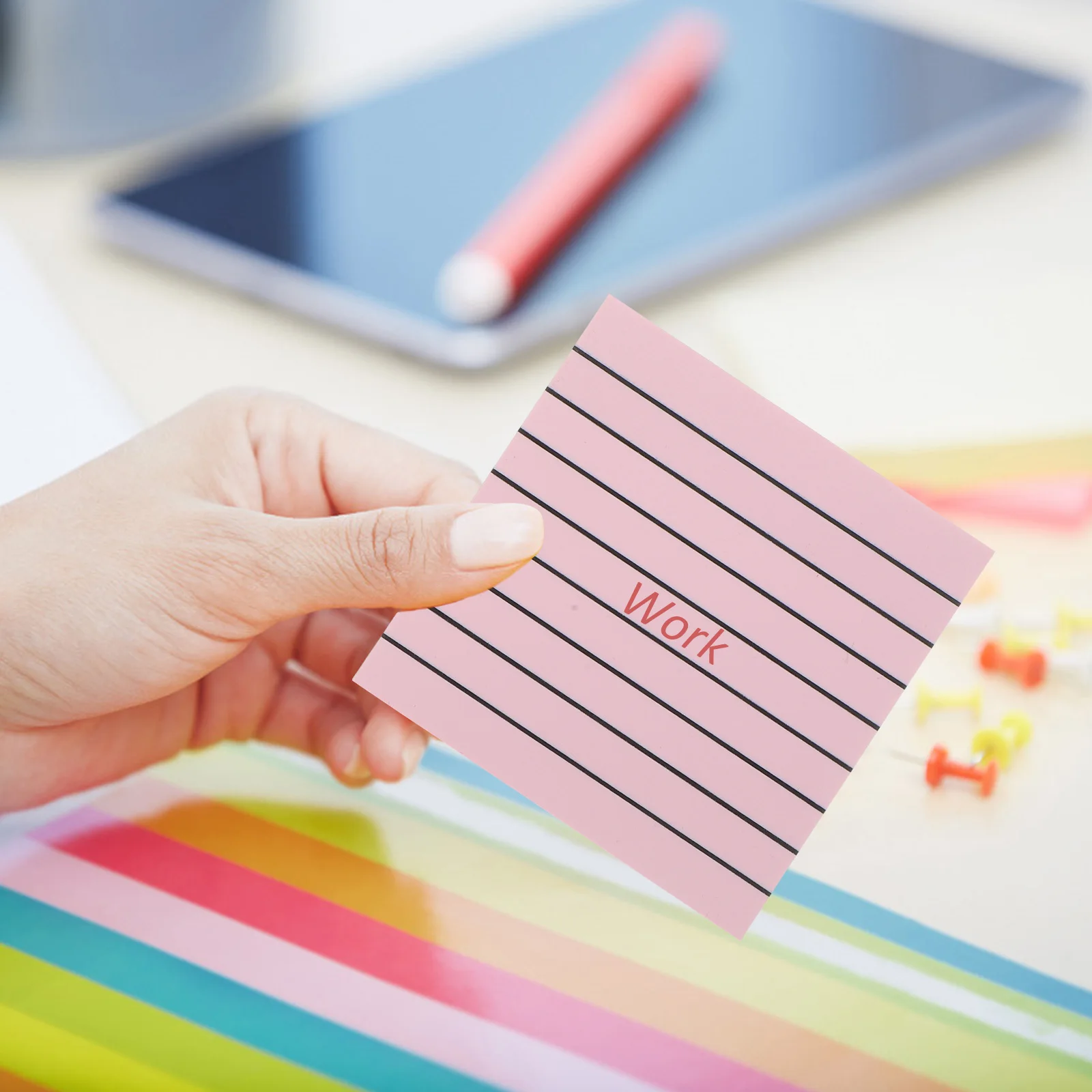 

4 Pcs Multi-Functional Semi-Translucent Note Pads Gradient Color Reminder Stickers for Everyday Use