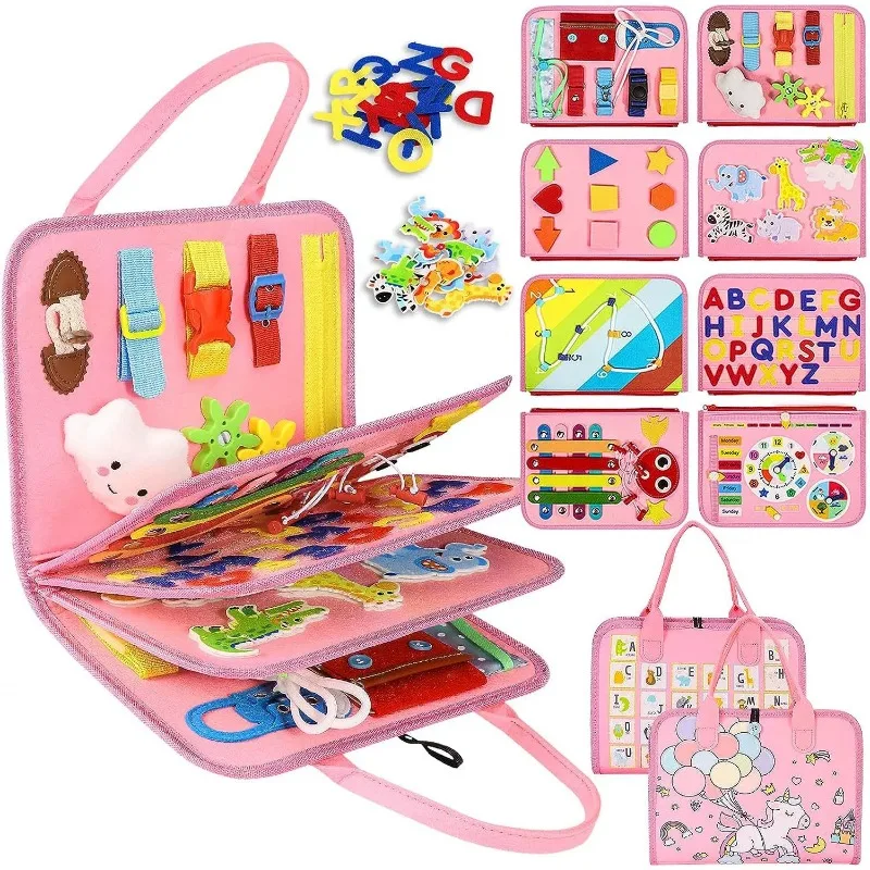 Felt Learning Board Multi-Page New Style Girls' Handmade DIY Early Learning Educational Kindergarten Toy Activity Board