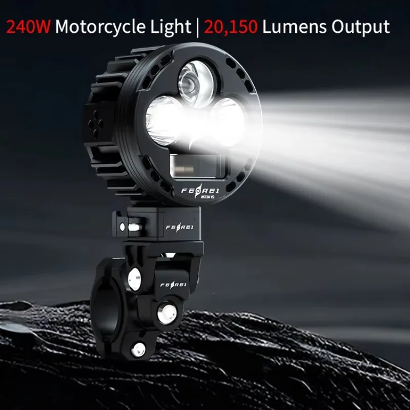 

Ferei Motorcycle Headlight Ultra-Strong Bright LED Auxiliary Spot Light with 780 Meter Range Fog Lights for /Gold Wing /