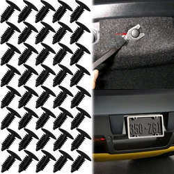 10/50Pcs Auto Fastener Fit 7.5mm Hole Nylon Car Clips Fender Bumper Shield Retainer Plastic Rivet Universal