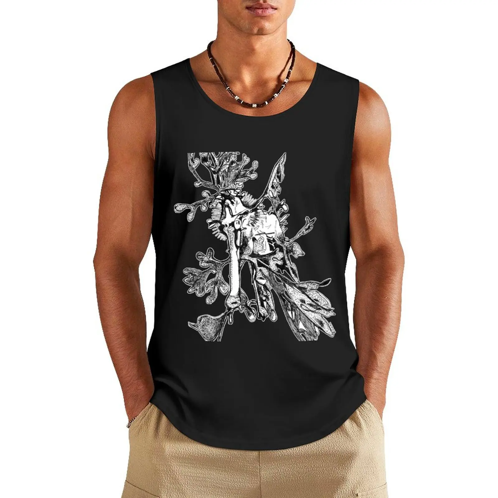 

Carl the Leafy Seadragon Tank Top man vest Short sleeve sleeveless shirt man gym