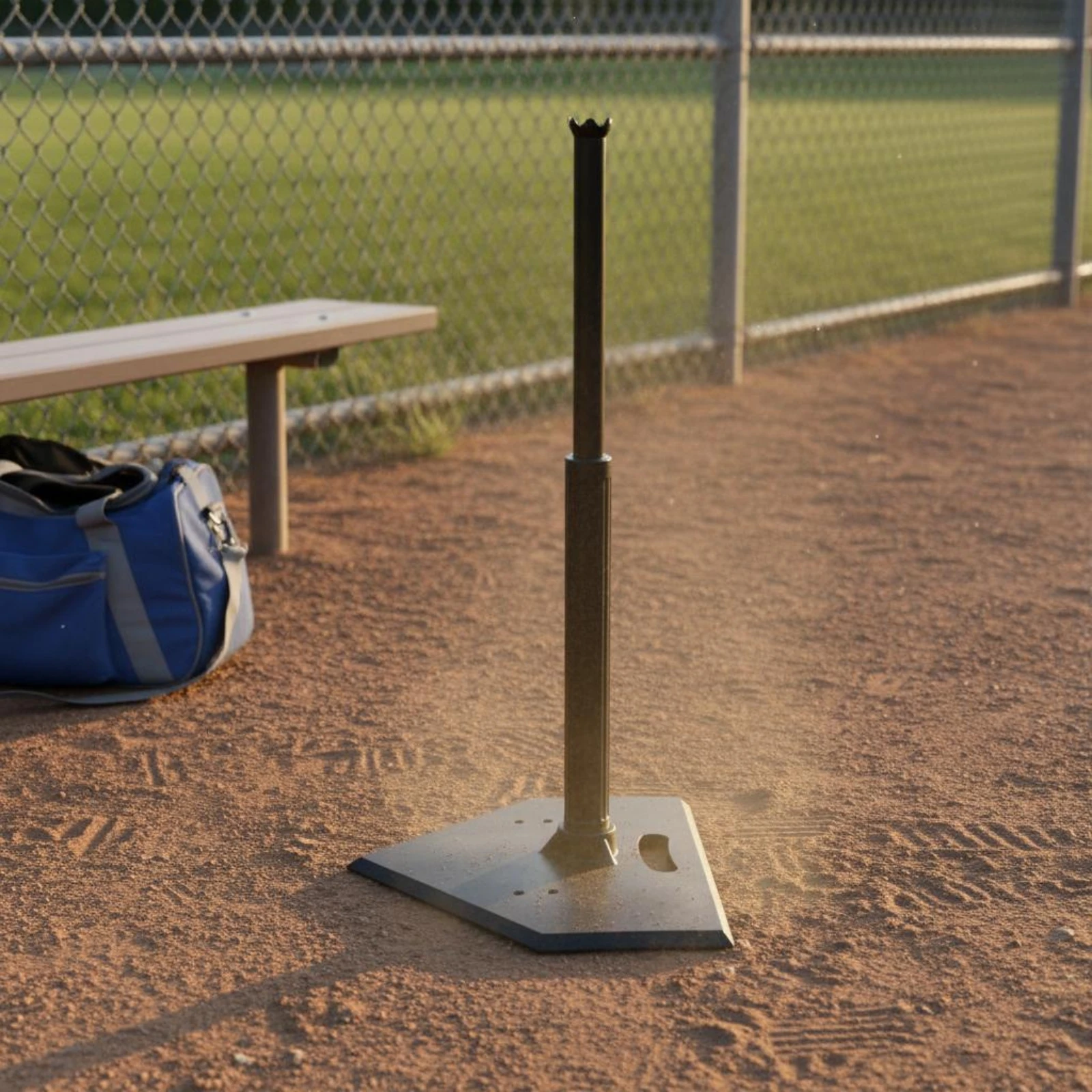 Baseball Batting Tee Sturdy Rubber Adjustable Batting Tee Sports Training Gear Telescopic Non-Slip Base for Beginners