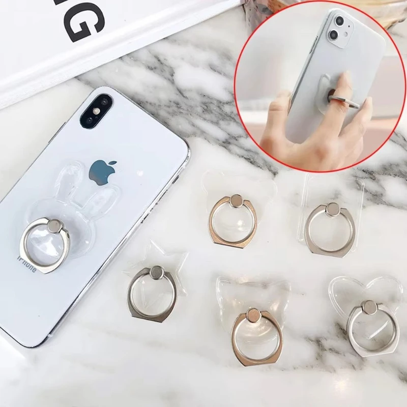 

1/3pcs Transparent Clear Phone Ring Grips Holder Kickstand Finger Ring Stand For Cell Phone Tablet Case Accessories For IPhone