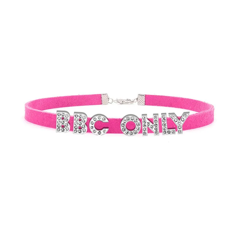 라인 석 편지 BBC 여성을위한 목걸이 사용자 정의 이름 초커 칼라 한국어 스타일 맞춤 파티 클럽 쥬얼리 성인 선물